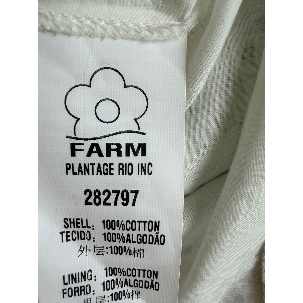 Farm Rio Cotton White Eyelet Midi Skirt, Size Small (Flaws) - Picture 10 of 11